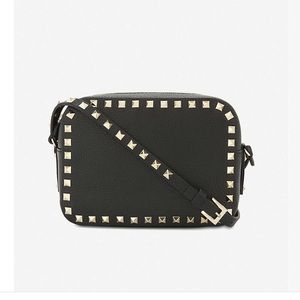 Valentino rock stud leather crossbody camera bag